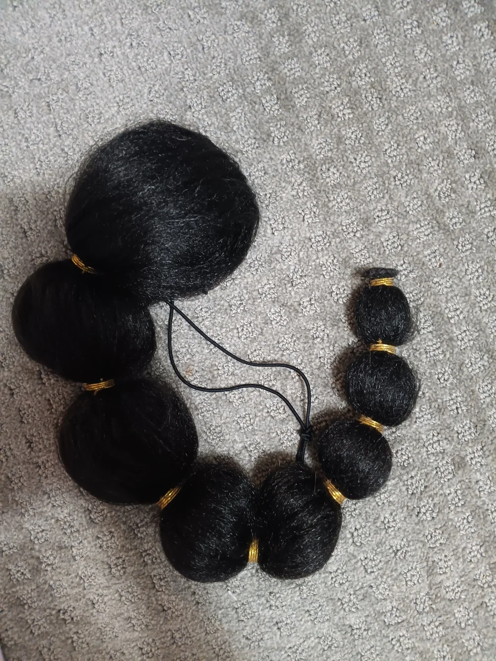 Black Synthetic Ponytail Hair Extensions - Versatile Styling